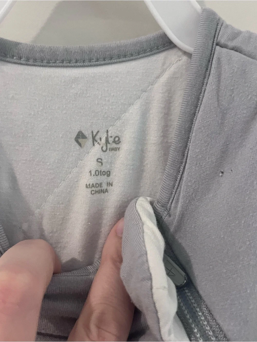 Kyte baby gray small sleep bag 1.0 tog bamboo
